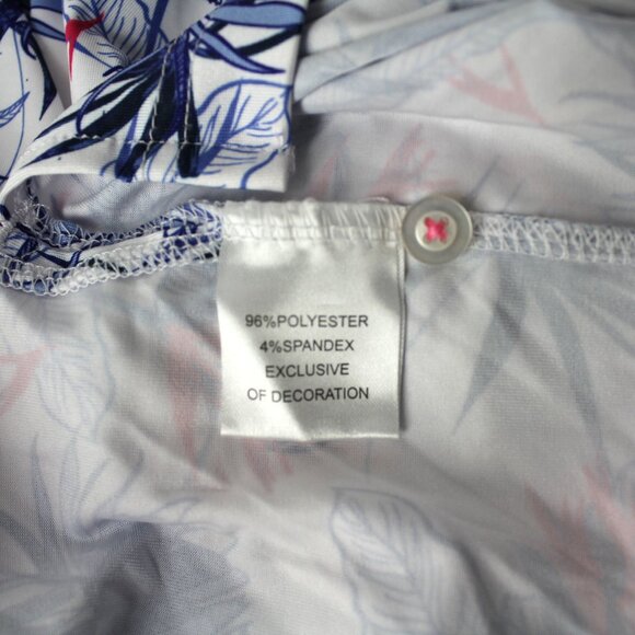 TailorByrd men's polo floral shirt top size 2XL XXL performance golf SPF 30 - Picture 9 of 10